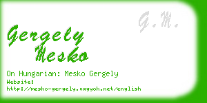 gergely mesko business card